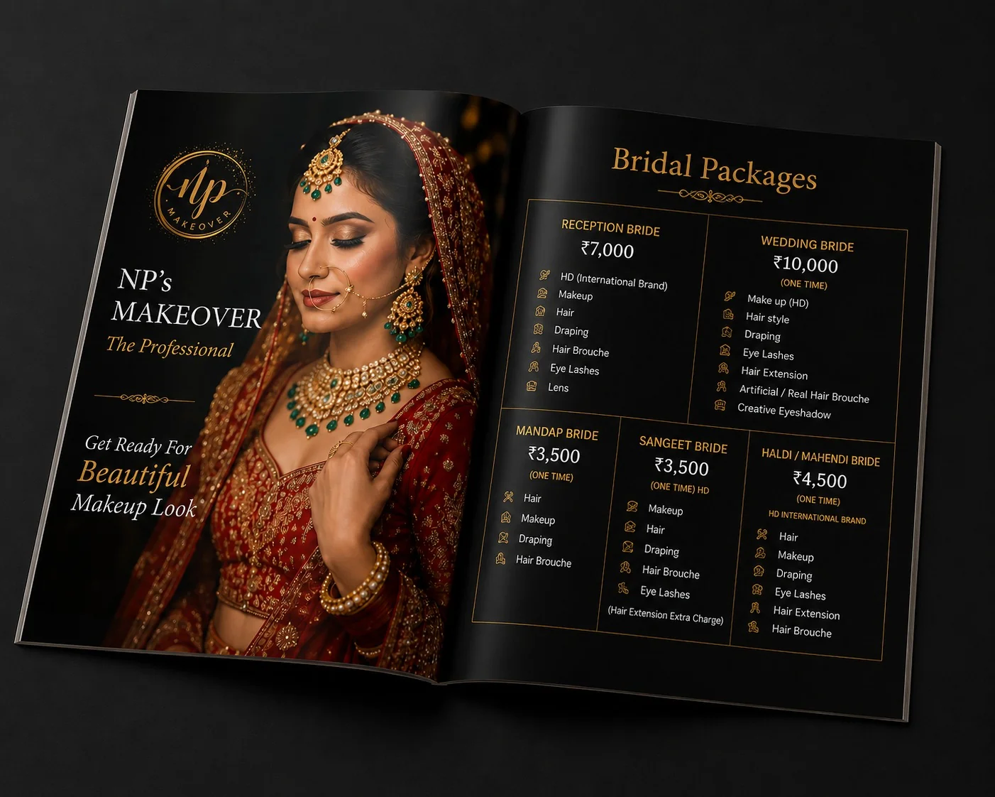 NP's Makeover — Bridal Package Catalog — Beauty & Salon, Catalog Design, Brand Literature